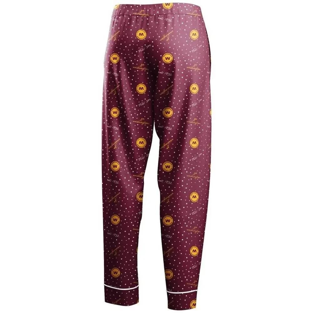 Erin‎ Andrews Burgundy Washington Football Long Sleeve Sleep Set 2X NWT